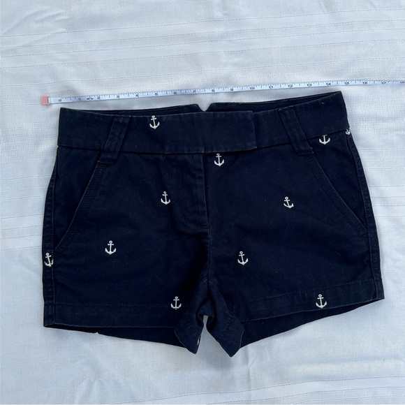 J crew navy shorts w/ embroidered anchors size 0 - Picture 4 of 5